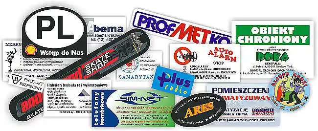We produce stickers, self-adhesive labels on foil and paper in any shape and size.