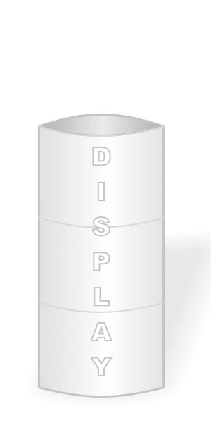 (900x1950) Totem display flash, elliptical, folded