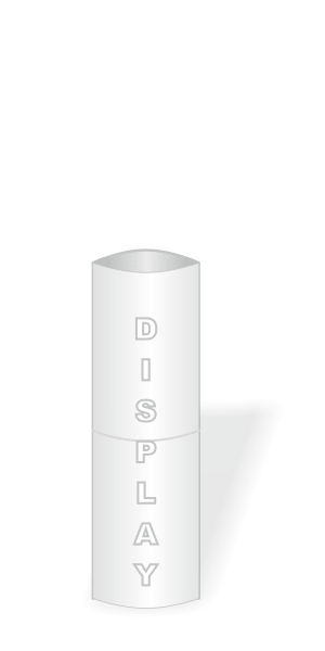 (500x1600) Totem display flash, elliptical, folded