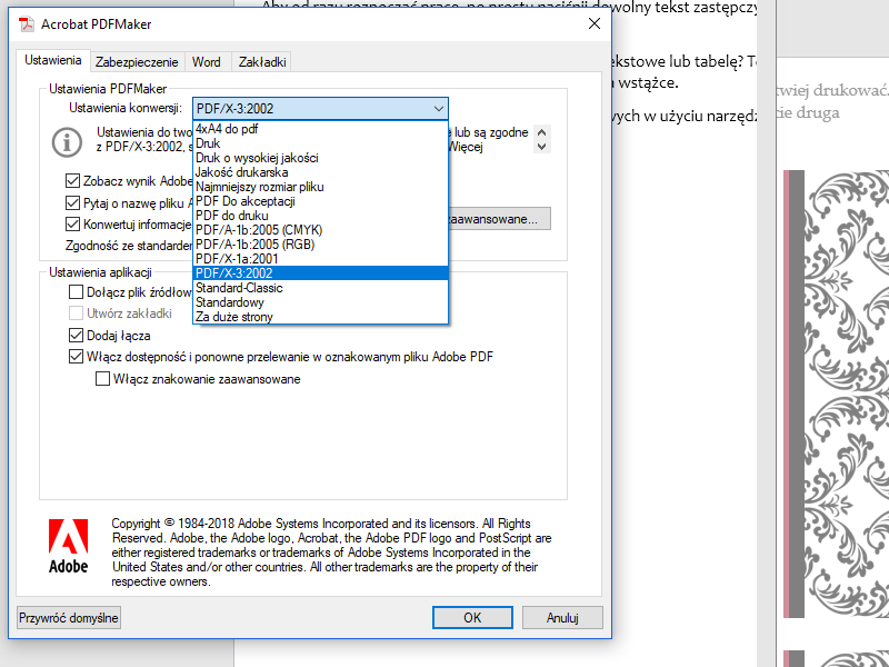 Book export to PDF from Microsoft Word for printing at a printing house