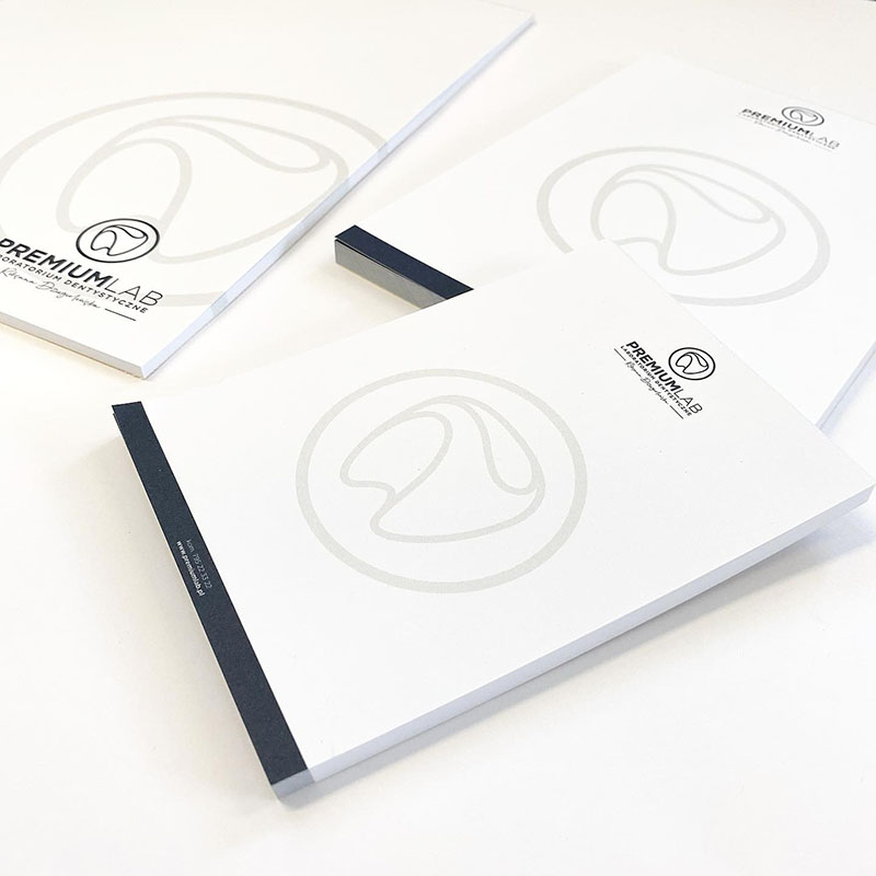 We print various notebooks with a company imprint
