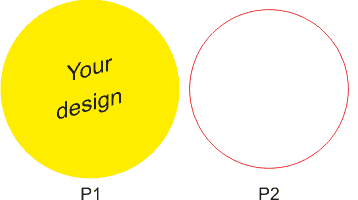 <strong>Sample PDF for printing a kiwak</strong><br> P1. first page PDF - design with background.<br> P2. second page PDF - cutting line.<br>