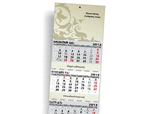 Three-month calendars