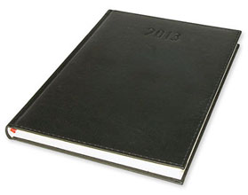 A4 book calendars, daily layout, 352 pages, chamois paper