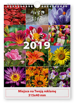 Multi-leaf calendars, A3 on a spiral - Flowers