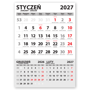 ( 85 x120) - single calendar - small, 1 pad
