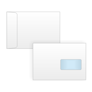 Envelopes C5 right window, opened short side 