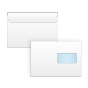 Envelopes C5 right window, opened long side