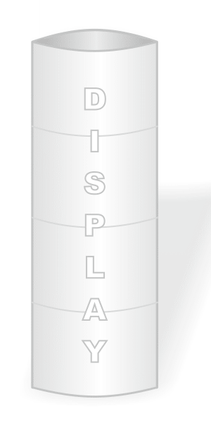 (900x2600) Totem display flash, elliptical, folded (900x2600) Totem display flash, elliptical, folded