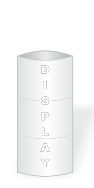 (900x1950) Totem display flash, elliptical, folded (900x1950) Totem display flash, elliptical, folded