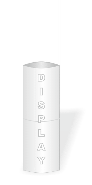 (600x1800) Totem display flash, elliptical, folded