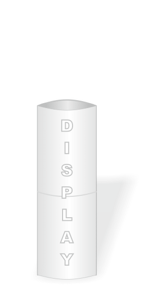 (600x1800) Totem display flash, elliptical, folded (600x1800) Totem display flash, elliptical, folded