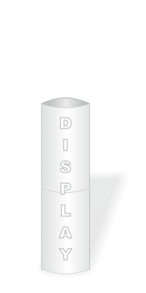 (500x1800) Totem display flash, elliptical, folded (500x1800) Totem display flash, elliptical, folded