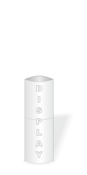 (500x1400) Totem display flash, elliptical, folded