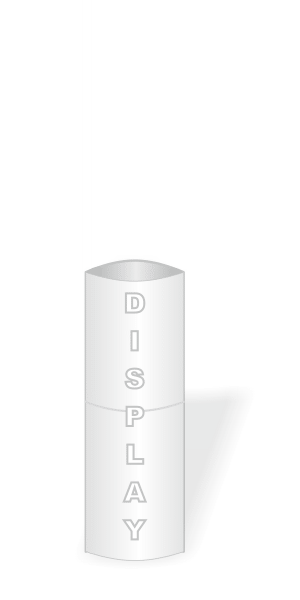 (500x1400) Totem display flash, elliptical, folded (500x1400) Totem display flash, elliptical, folded