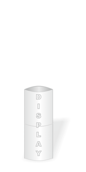 (500x1100) Totem display flash, elliptical, folded