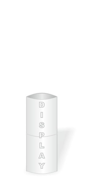 (500x1100) Totem display flash, elliptical, folded (500x1100) Totem display flash, elliptical, folded