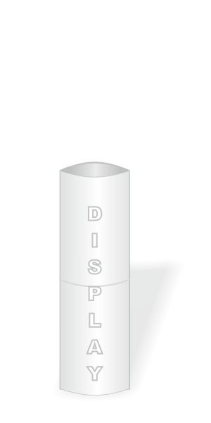 (500x1600) Totem display flash, elliptical, folded (500x1600) Totem display flash, elliptical, folded
