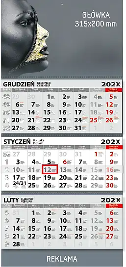 Three fold calendars - mini (315x670)