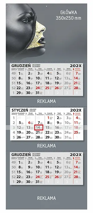 Three-month calendars extra large (350x880)